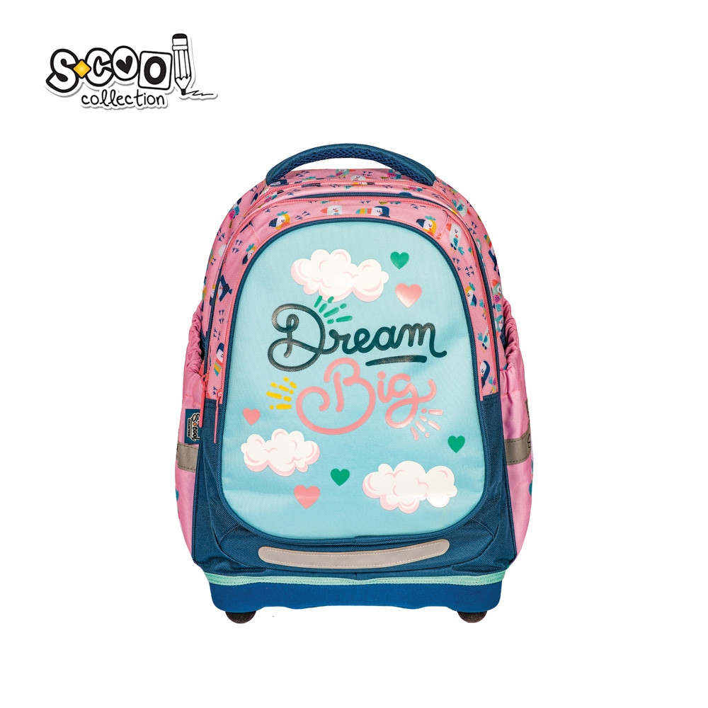Ghiozdan multicolor, DREAM BIG, 34L, catarama antialunecare, baza EVA, 38x39x19.5 cm - imagine 9
